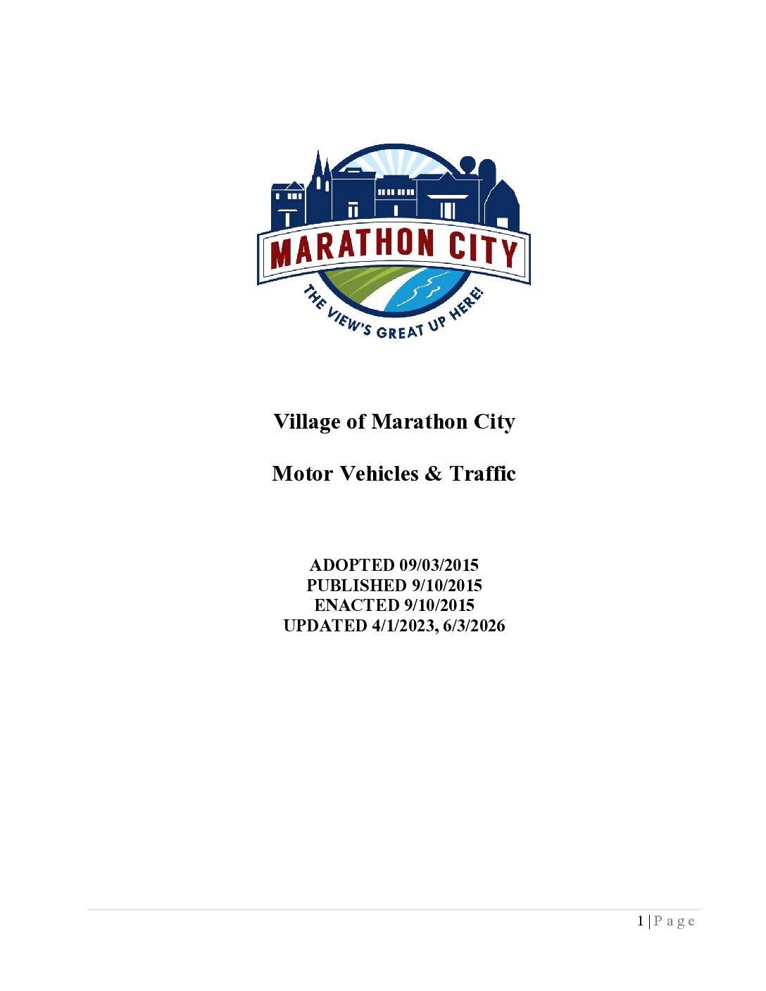 Title 10 – Motor Vehicles & Traffic