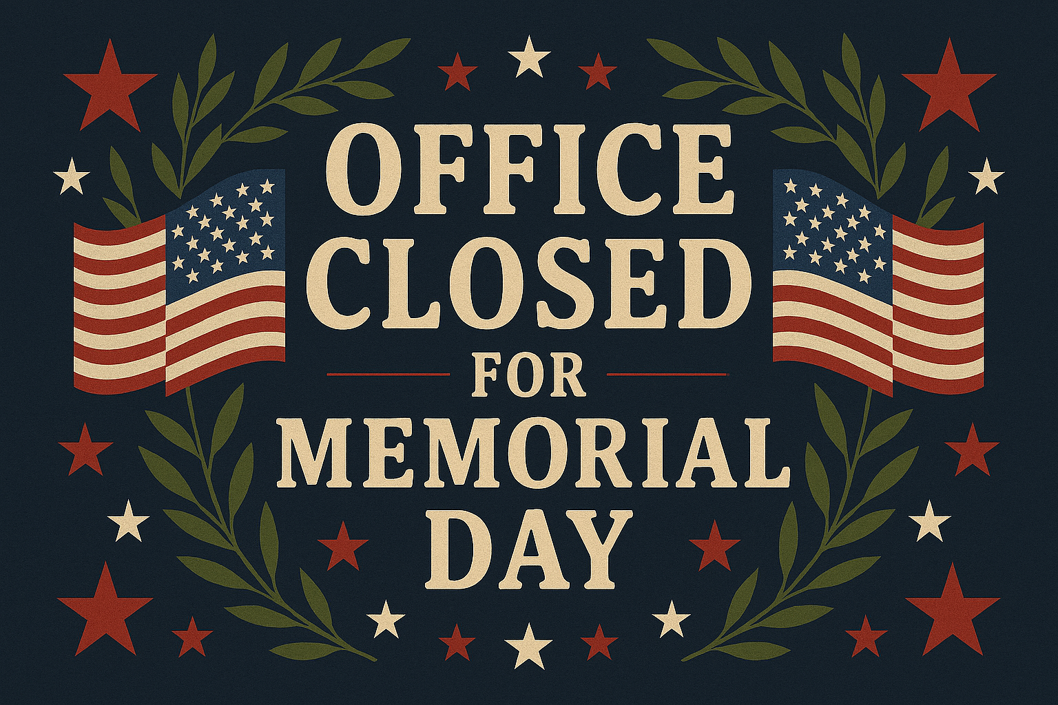 Office Closed for Memorial Day Image