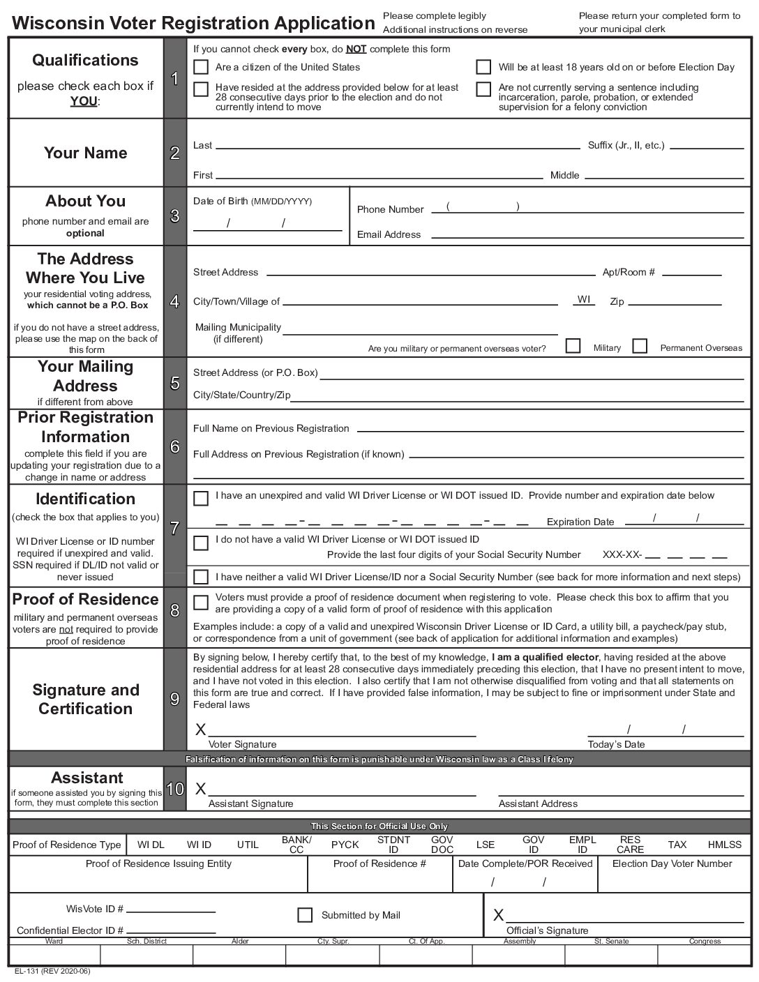 Voter Registration EL-131