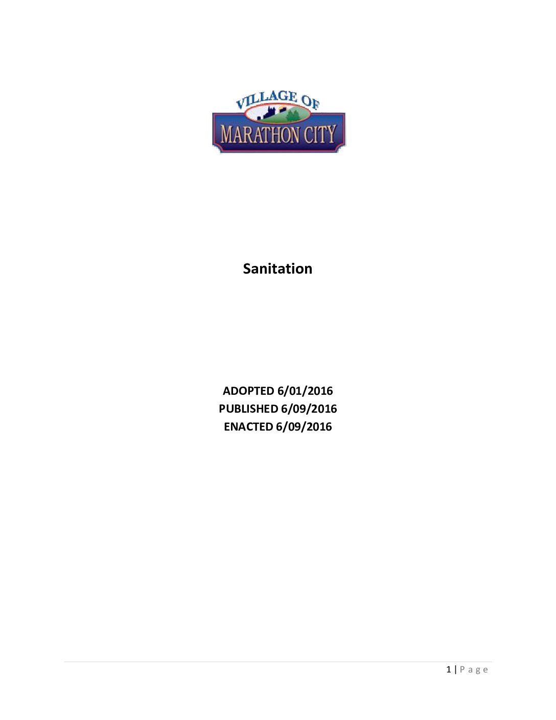 Title 08 – Sanitation