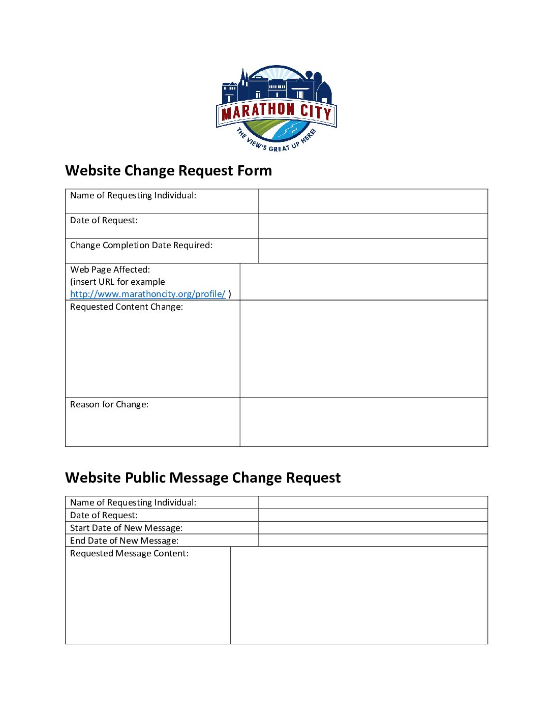 Electronic Media Change Request Form