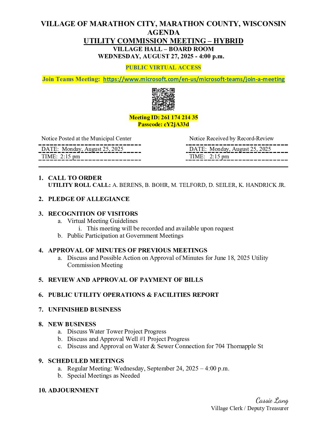 Utility Packet 08.27.2025
