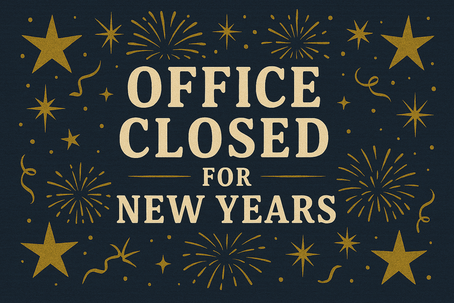 Office Closed for New Years Image