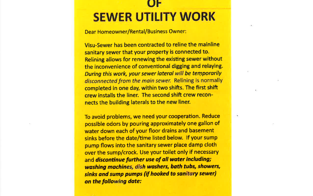 Project Update: Cured‑In‑Place Pipe Lining