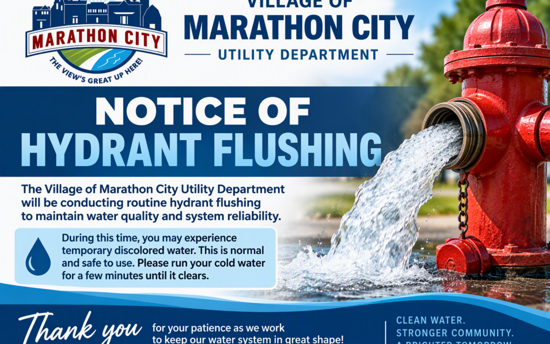 Notice: Water Main Flushing – Beginning October 19, 2026