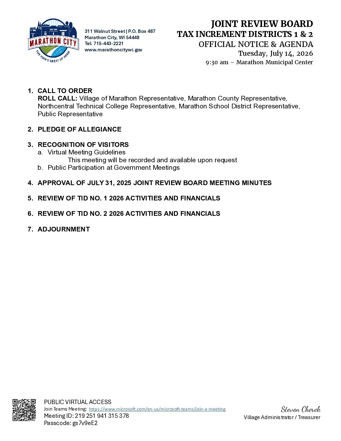 Joint Review Board Packet 07.14.2026