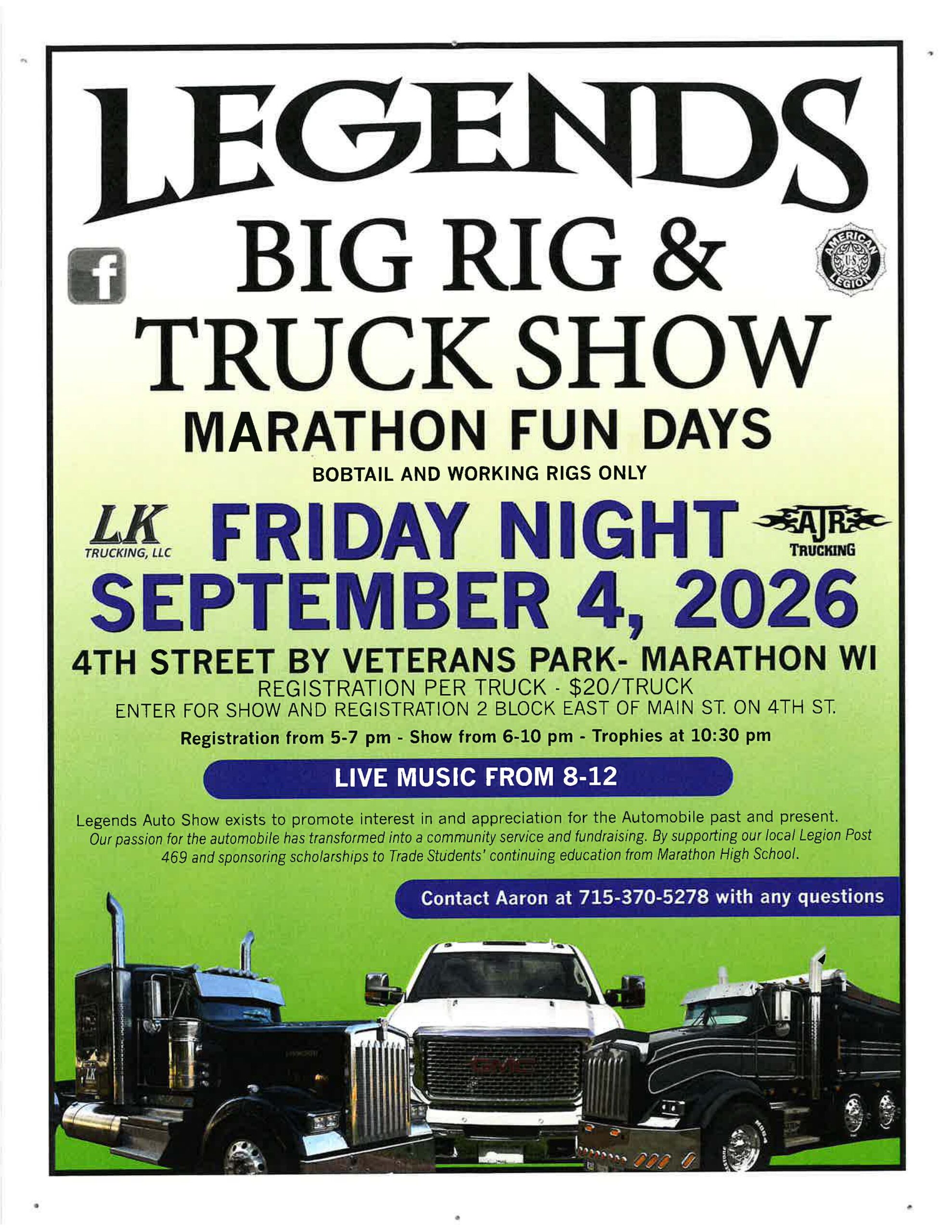 Legends Big Rig & Truck Show Flyer Legends Big Rig & Truck Show Flyer