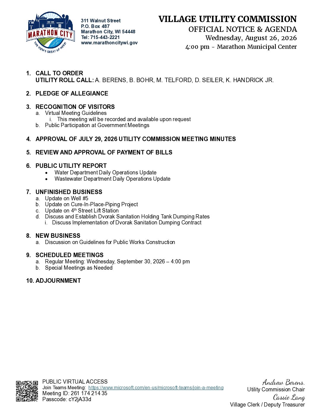 Utility Packet 08.26.2026