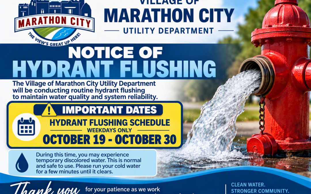 Notice: Water Main Flushing – Beginning October 19, 2026