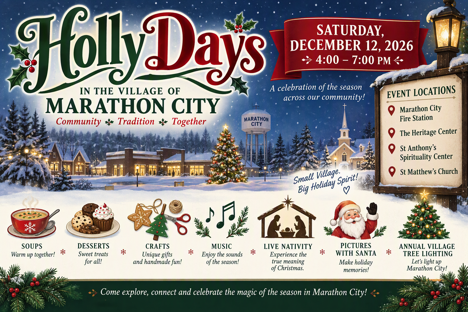 Holly Days 2026 Informational Graphic