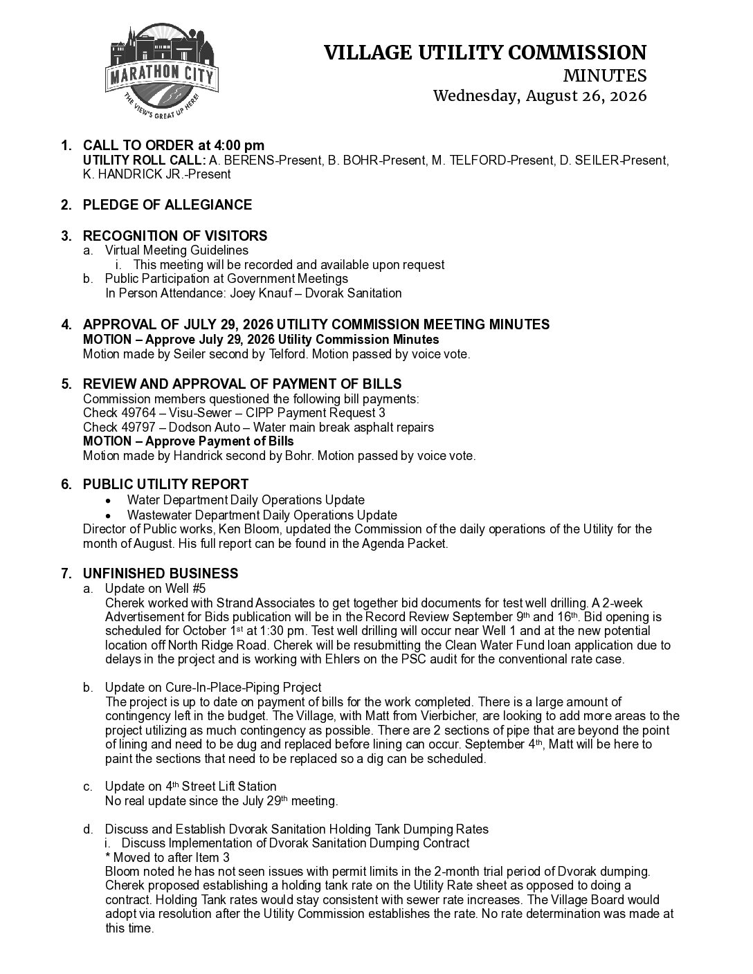 Utility Minutes 08.26.2026